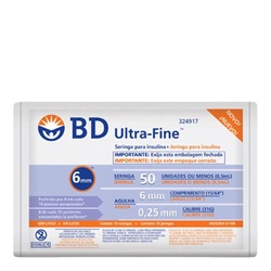 Ser Ins U Fine 50ui 6mm (bd) C/10