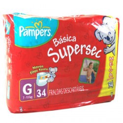 Fr Pampers Basica Mega Pacotao G 34 Und