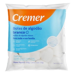 Algodao Cremer Bolas Brancas 50 G