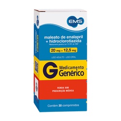 Enalapril Hct 20/12,5mg (g)(ems) C/30 Cp
