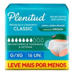 Roupa Int Plenitude Classic G/xg 16unid