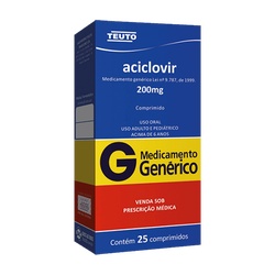 Aciclovir 200mg (g)(teu) C/25 Cpr