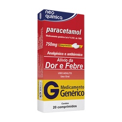 Paracetamol 750mg (g)(neo) 20 Cpr