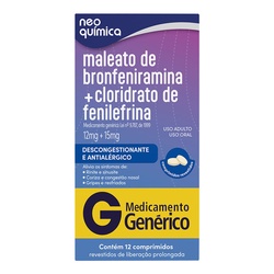 Bronfeniramina+fenilefrina (g)(neo)12cpr