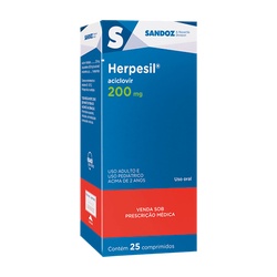 Aciclovir(herpesil)200mg Sdz 25cpr