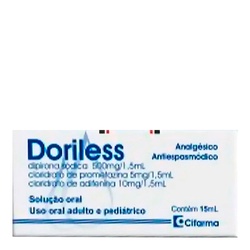 Dipirona+adifenina+prometaz(doriless)15m