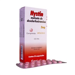Dexclorfeniramina(hystin)2mg Geo 20cpr