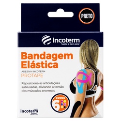 Bandagem Elastica Adesiva Preto 1und